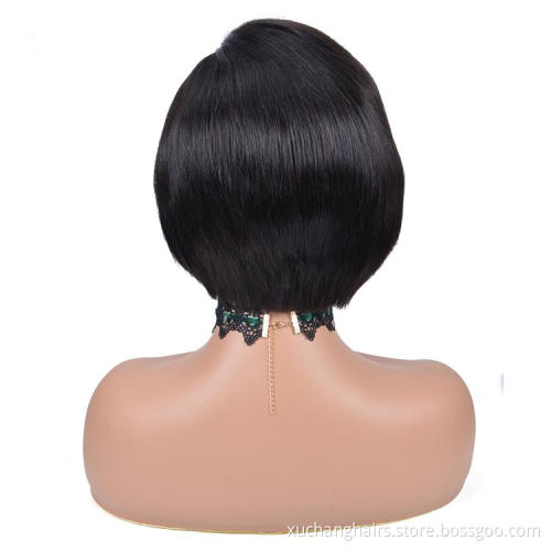Dropship Wigs Short Lace Frontal Perruque Cheveux Humain 100 Virgin Brazilian Human Hair Pixie Wig